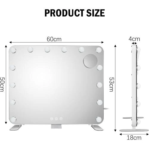 Détail de Miroir Maquillage LED, Miroir Hollywood Lumineux, Coiffeuse
