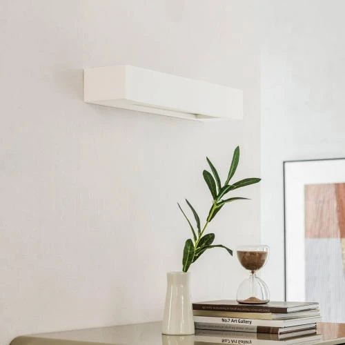 Zoom sur Applique Murale Matteo Moderne, Blanc Plâtre, E14, Luminaire