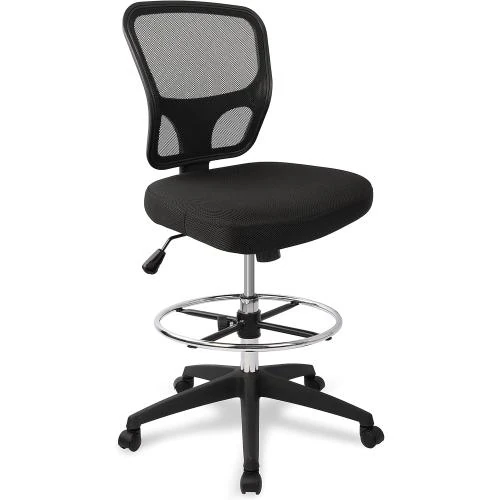 Chaise bureau ergonomique maille, pivotante, noir - Vue principale