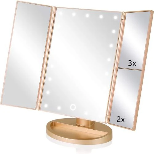 Miroir maquillage lumineux Infitrans, 21 LED, portable - Vue principale
