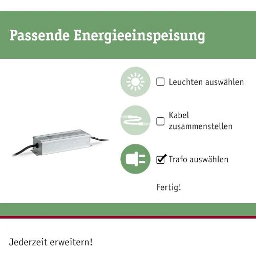 Détail de Paulmann Bloc d'alimentation extérieur 150W, 50m, IP67