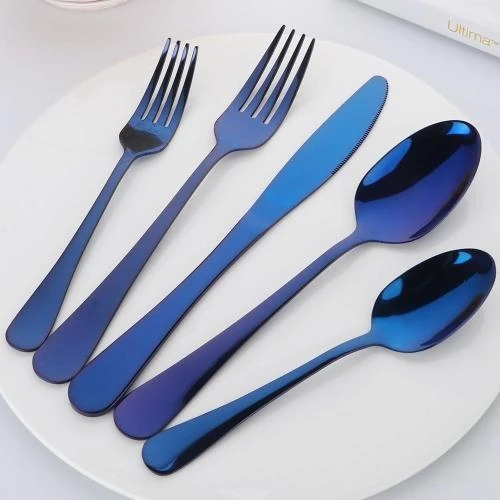 Détail de Couverts 20 pièces Bleus, Buyer Star, Ustensiles Vaisselle