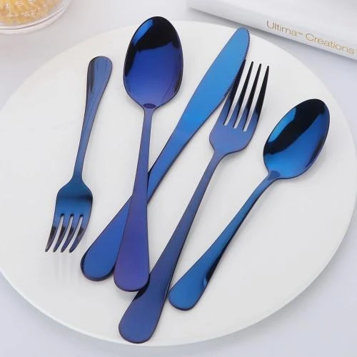 Zoom sur Couverts 20 pièces Bleus, Buyer Star, Ustensiles Vaisselle