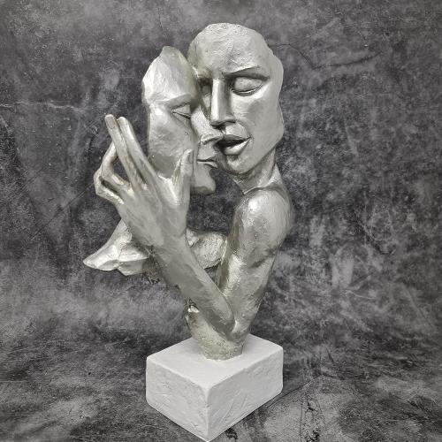 Présentation de Zoom sur Sculpture Couple Amoureux, Lifestyle 