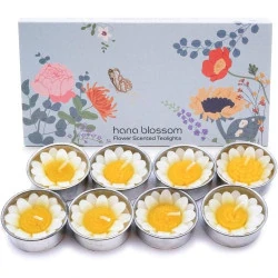 Bougies parfumées fleurs, coffret cadeau, Hana Blossom