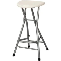 Tabourets pliants adultes, tabouret bar plastique blanc